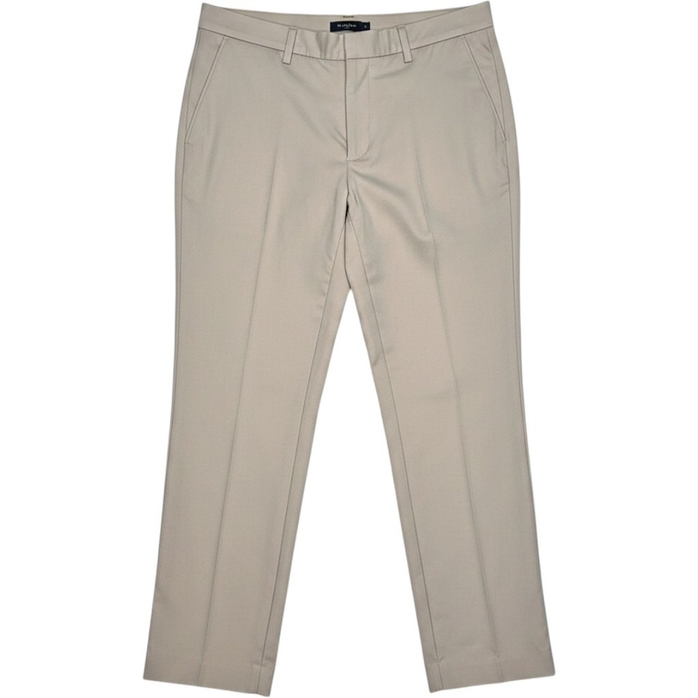 Chicos Womens Tan Beige So Slimming Ankle PantsSize 2 Large Cotton Blend Stretch
